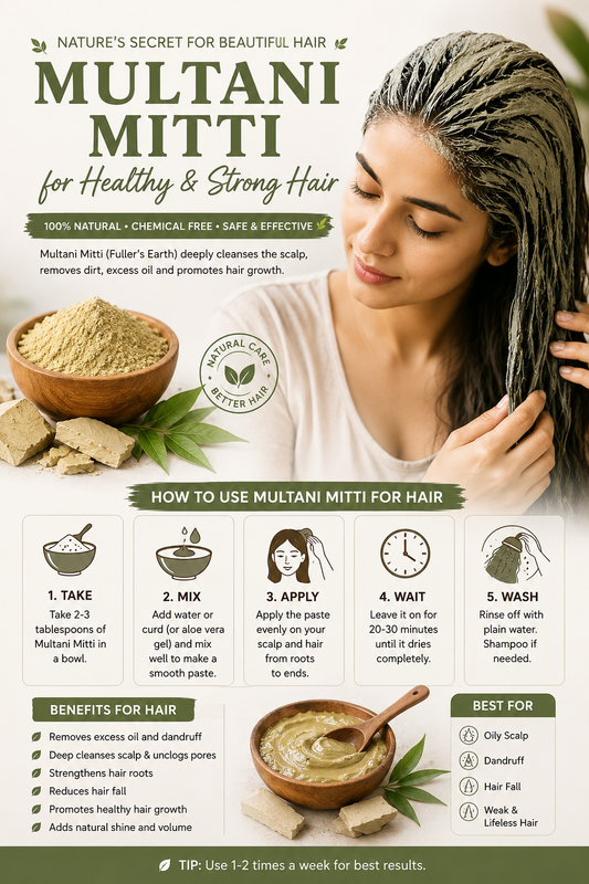 โจ Zyka Beauty Premium Multani Mitti โ Nature's Secret for Glowing Skin & Healthy Hair (PACK OF 100 GRAM)