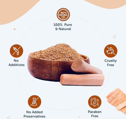 Zyka Beauty Premium Sandalwood Powder โ 100% Pure & Natural for Skin & Face ๐ฟ (PACK OF 50 GRAM)