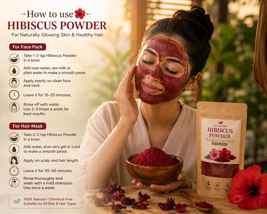 Zyka Beauty Premium Hibiscus Powder – 100% Pure & Natural for Hair & Skin 🌺(PACK OF 200 GRAM)