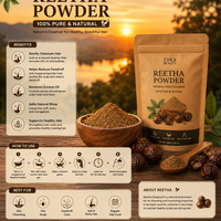 Zyka Beauty Premium Reetha Powder – 100% Pure & Natural Hair Cleanser (PACK OF 100 GRAM)