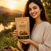 Zyka Beauty Premium Reetha Powder – 100% Pure & Natural Hair Cleanser (PACK OF 100 GRAM)