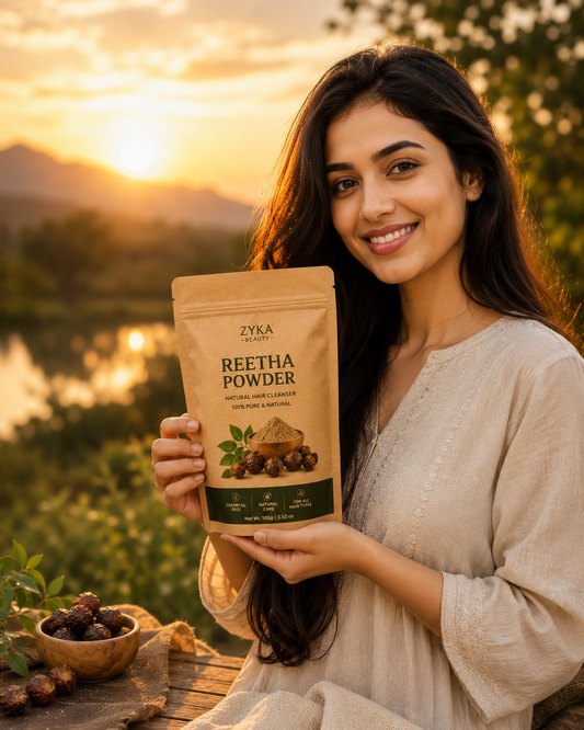Zyka Beauty Premium Reetha Powder – 100% Pure & Natural Hair Cleanser (PACK OF 100 GRAM)
