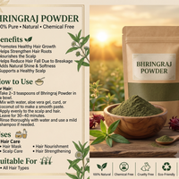 Zyka Beauty Premium Bhringraj Powder – 100% Pure & Natural for Strong, Healthy Hair (PACK OF 100 GRAM)